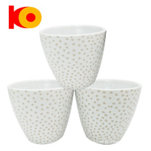 Taza de cerámica de cerámica de cerámica de cerámica de lujo de lujo de fábrica sin mango
